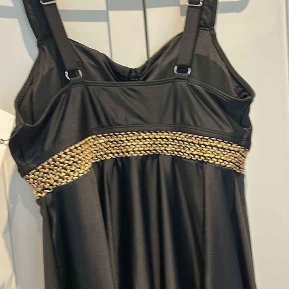 Hanna Nikole Tankini Flowy Swimdress Tummy Control Bathing Suits with Shorts - Picture 7 of 14